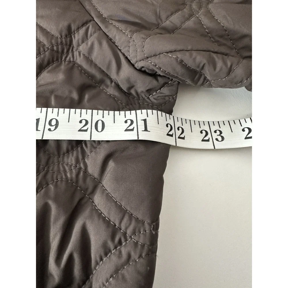 BERNARDO QUILTED PUFFER‎ COAT Women's Medium Brown Long Pockets Long Excellent